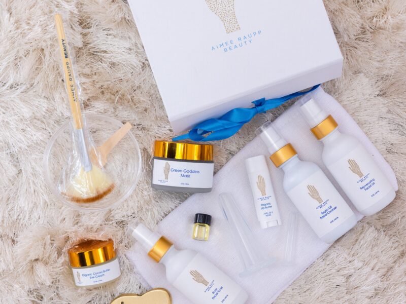Aimee Raupp Beauty organic skincare gift set – fertility-friendly natural facial oils, cleansers, and treatments