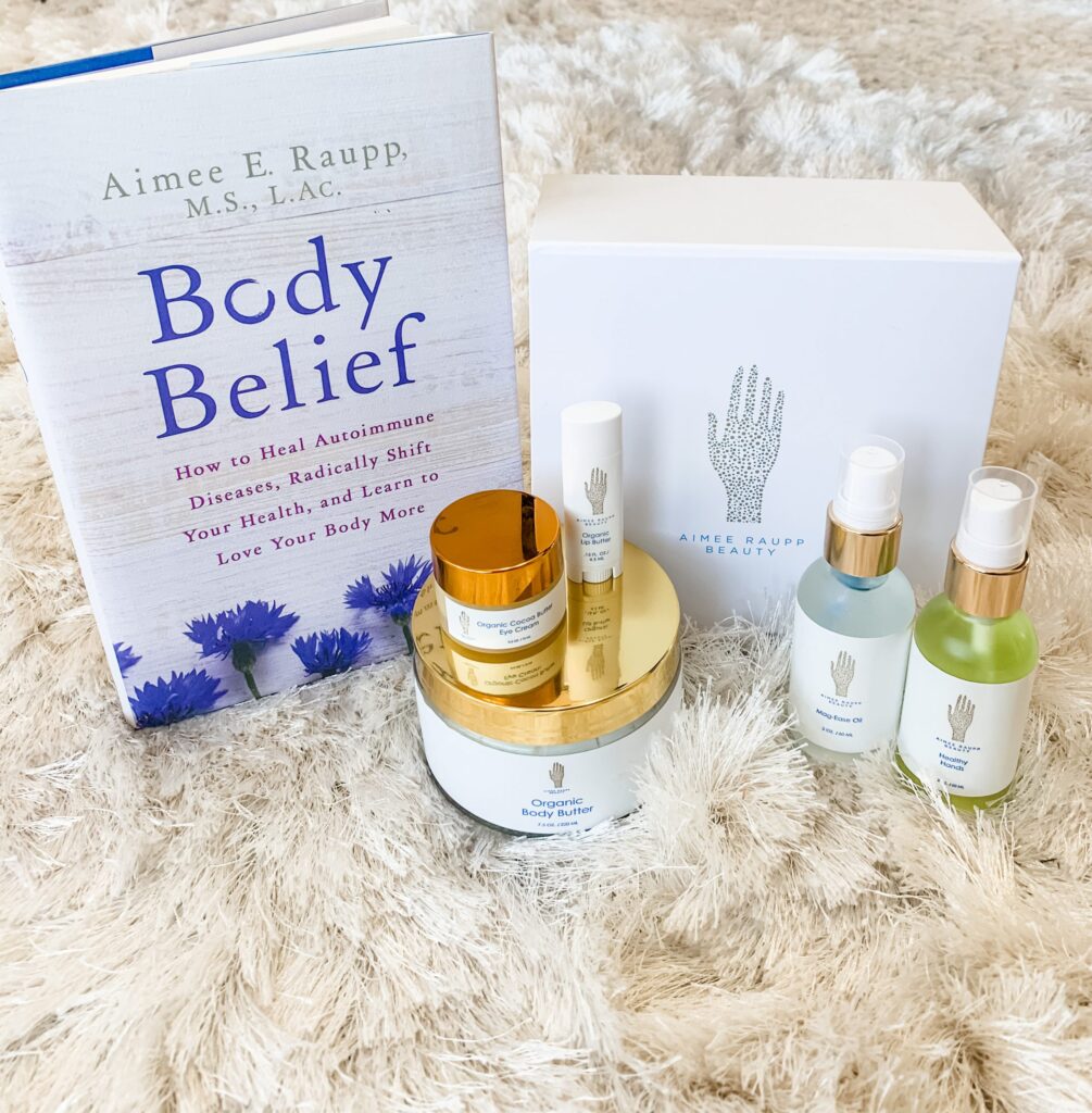 Aimee Raupp Beauty organic skincare gift set – fertility-friendly natural facial oils, cleansers, and treatments