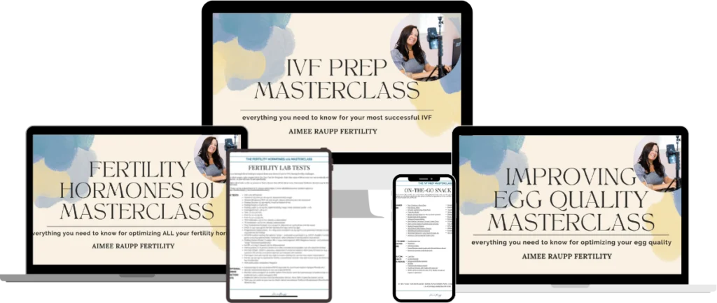 Devices showing Aimee Raupp's Fertility Masterclasses